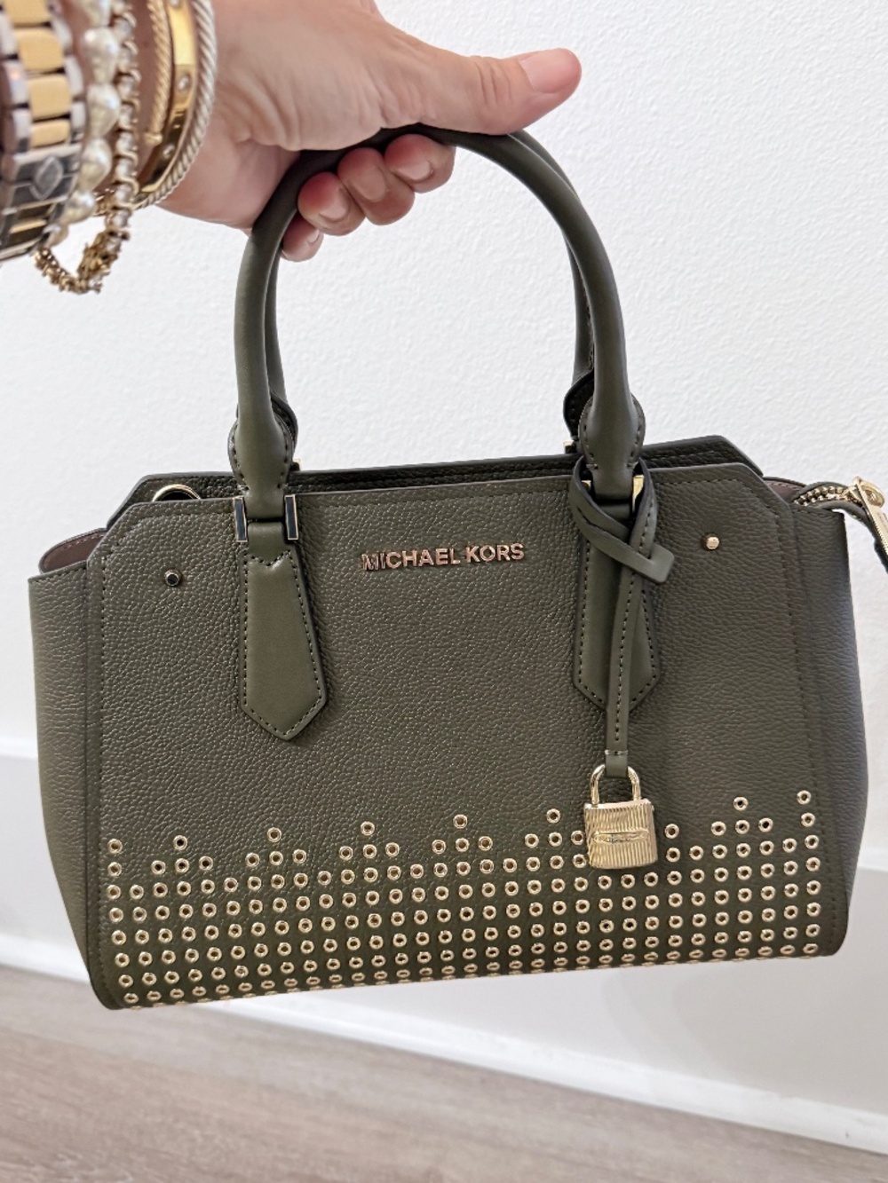 Michael Kors Mercer Medium Stud & Grommet Satchel